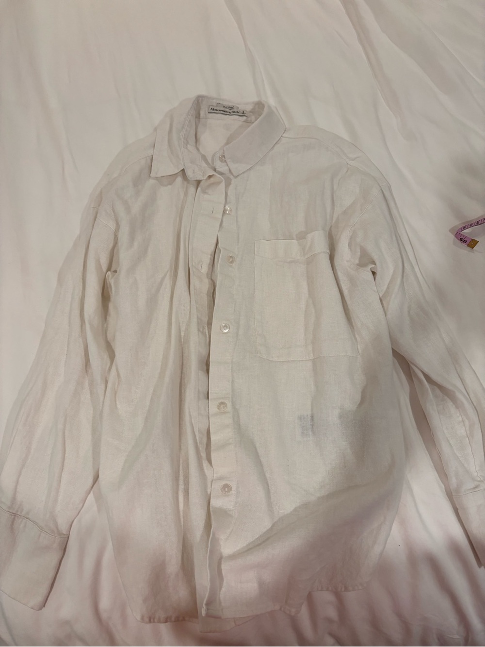 Abercrombie & Fitch Oversized White Button-Up Shirt